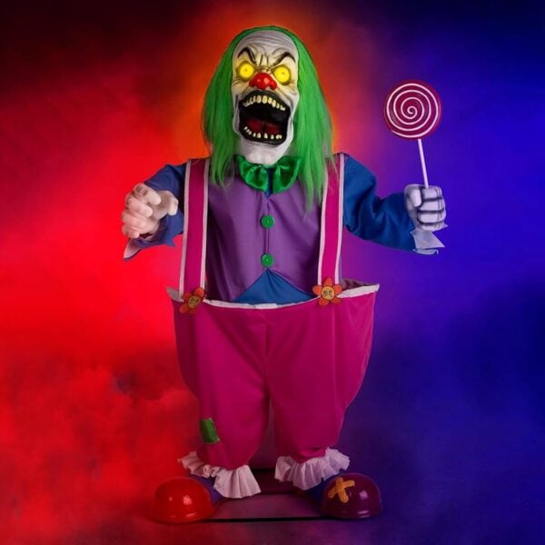 4ft Crazy Lollipop Clown Animatronic