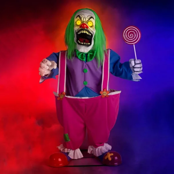 4ft Verrückter Lollipop Clown Animatronic