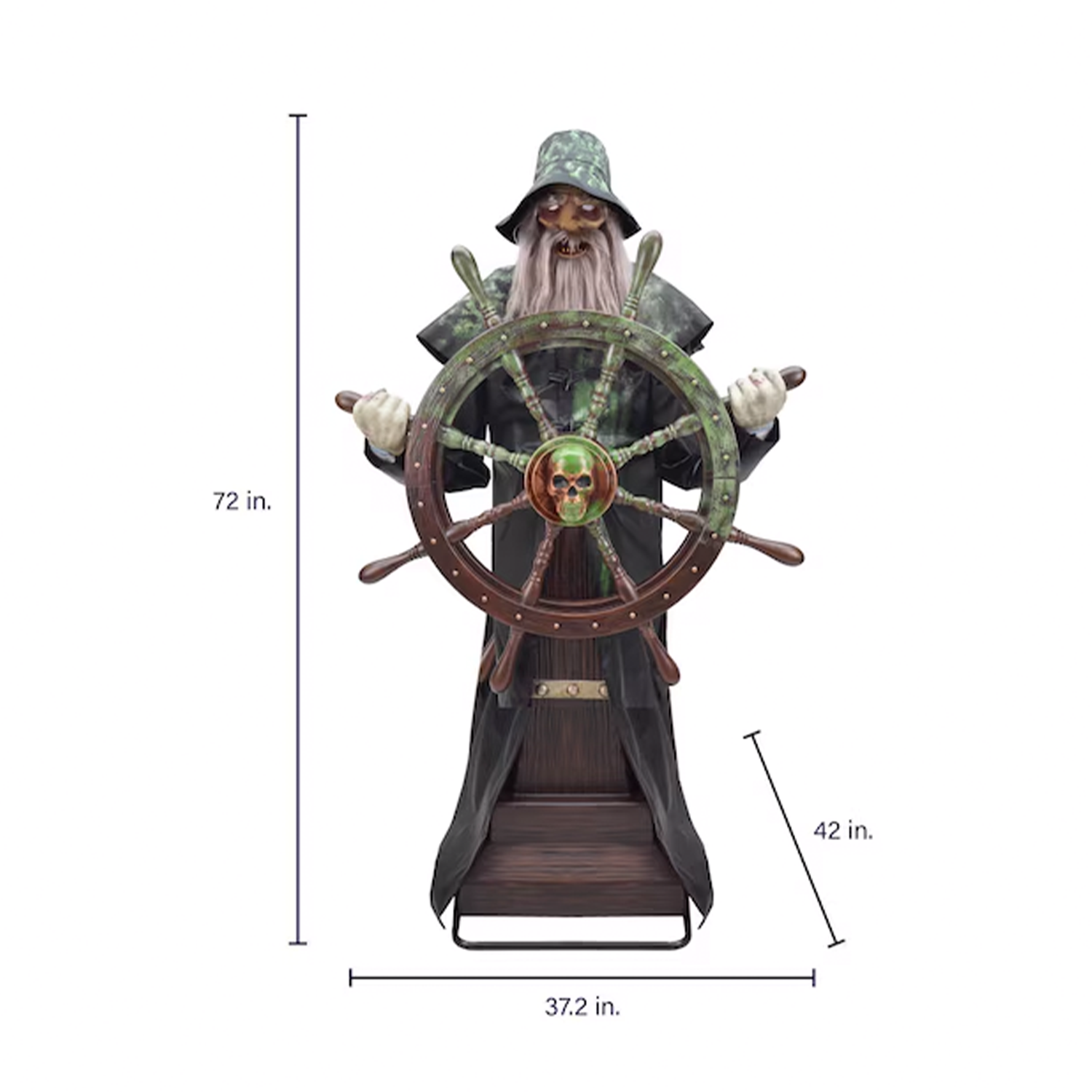 6ft Steering Captain Animated Halloween Prop