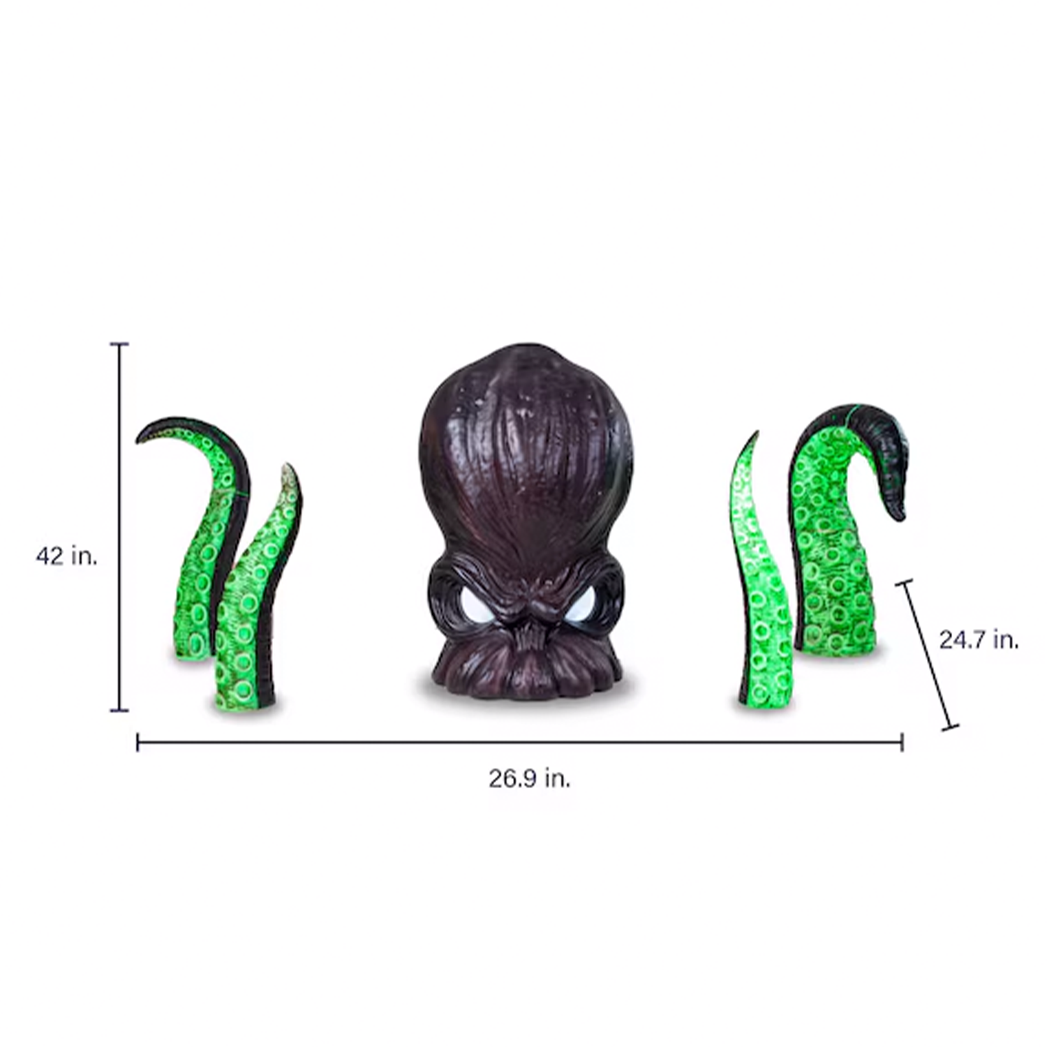 3.5ft Staked Lighted Kraken Monster Halloween Decoration