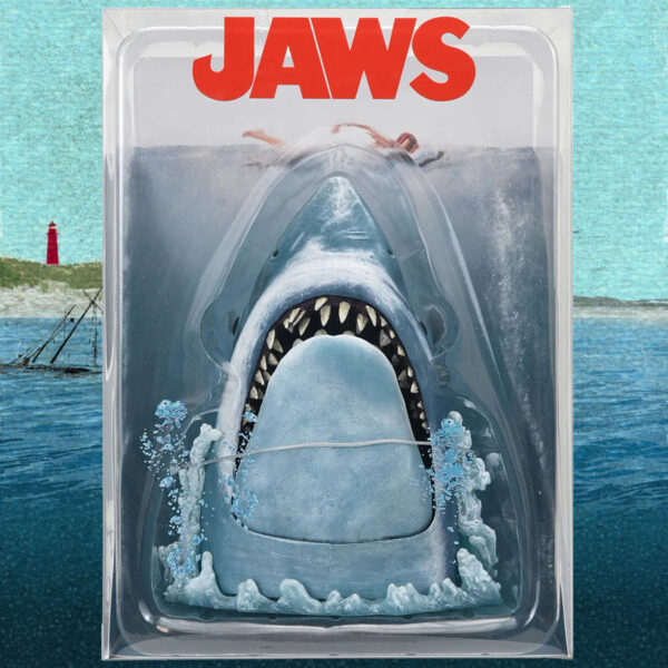 Statue de l'affiche du 50e anniversaire des Dents de la mer de NECA