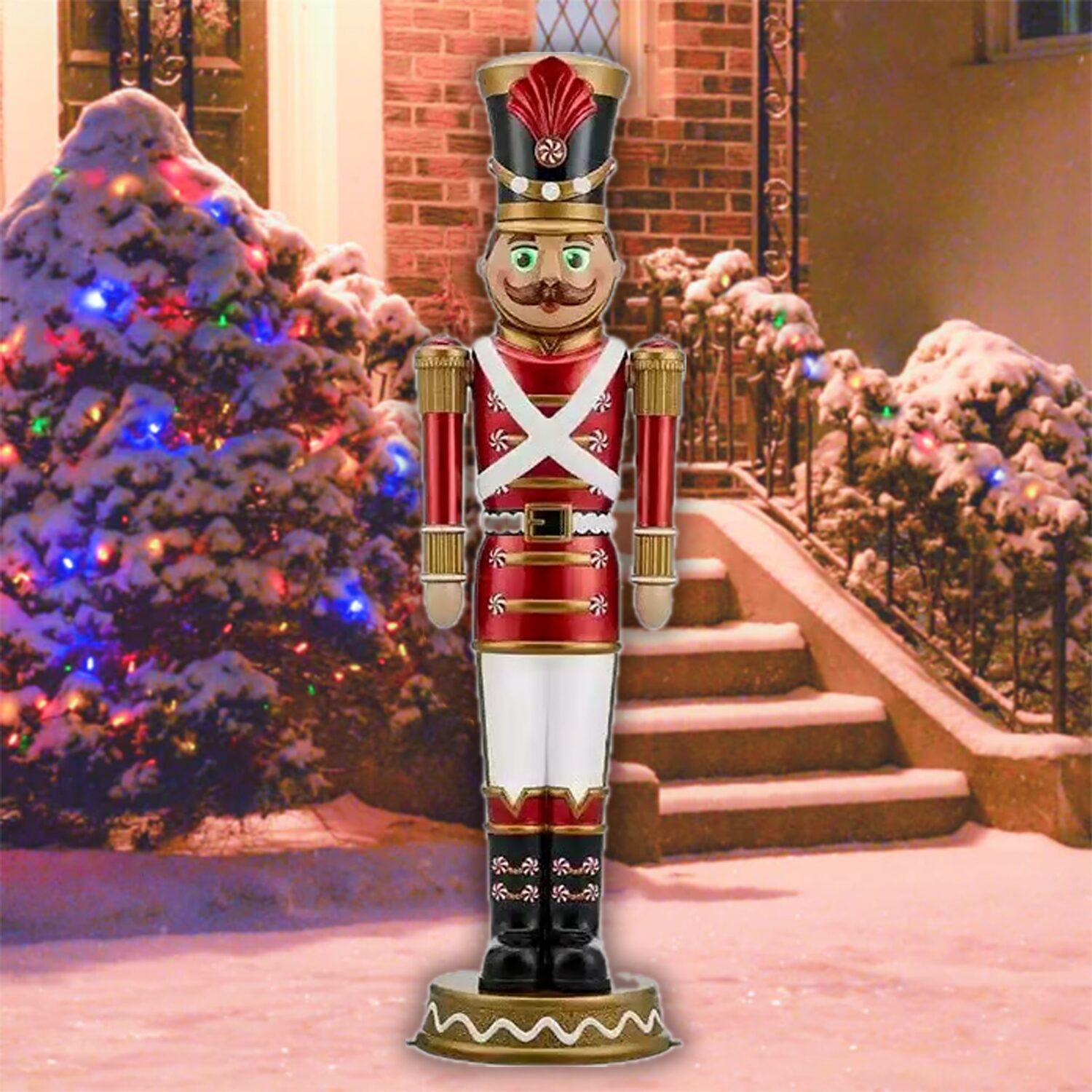 6ft LED Candy Toy Soldier Nutcracker