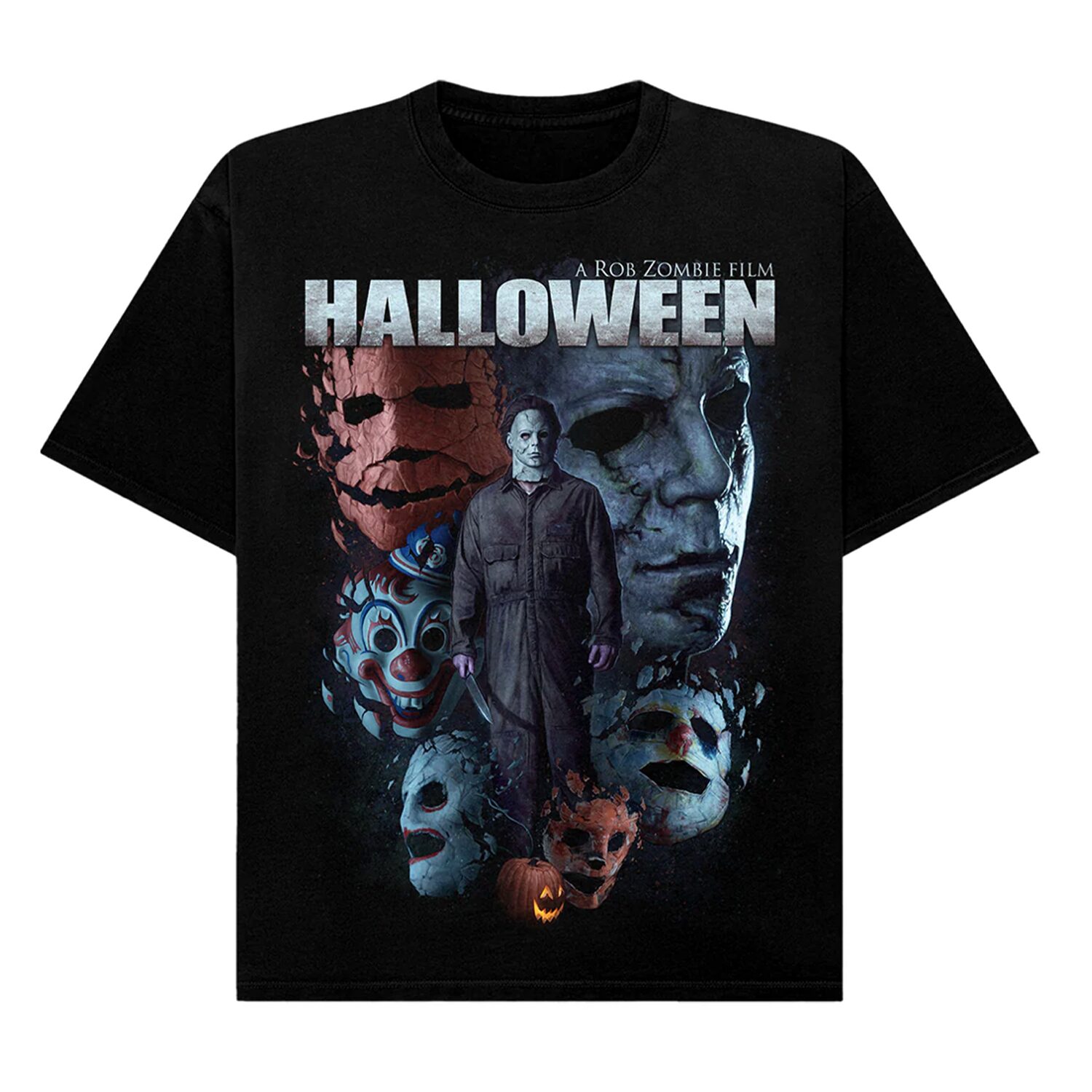 Gutter Garbs Horror T Shirt - Rob Zombie's Halloween: Masks (Comfort Colors)