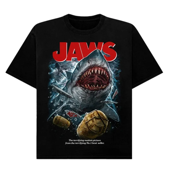 Gutter Garbs Horror-T-Shirt - Jaws: Angriff und Verschlingen (Komfort Farben)