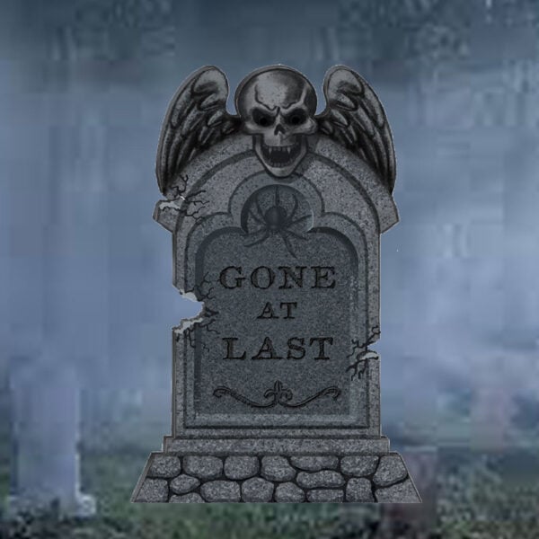 gone at last halloween large tombstone