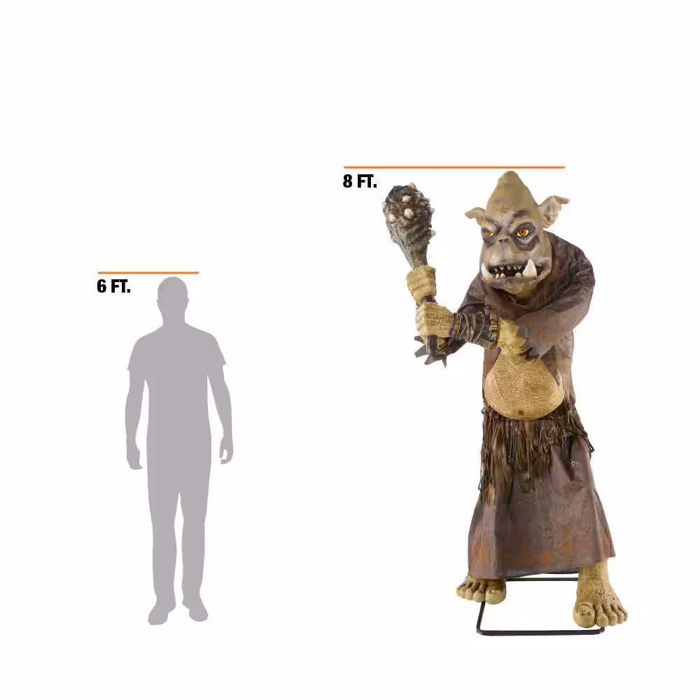 8ft Gruesome Grounds Tumble The Troll Animatronic