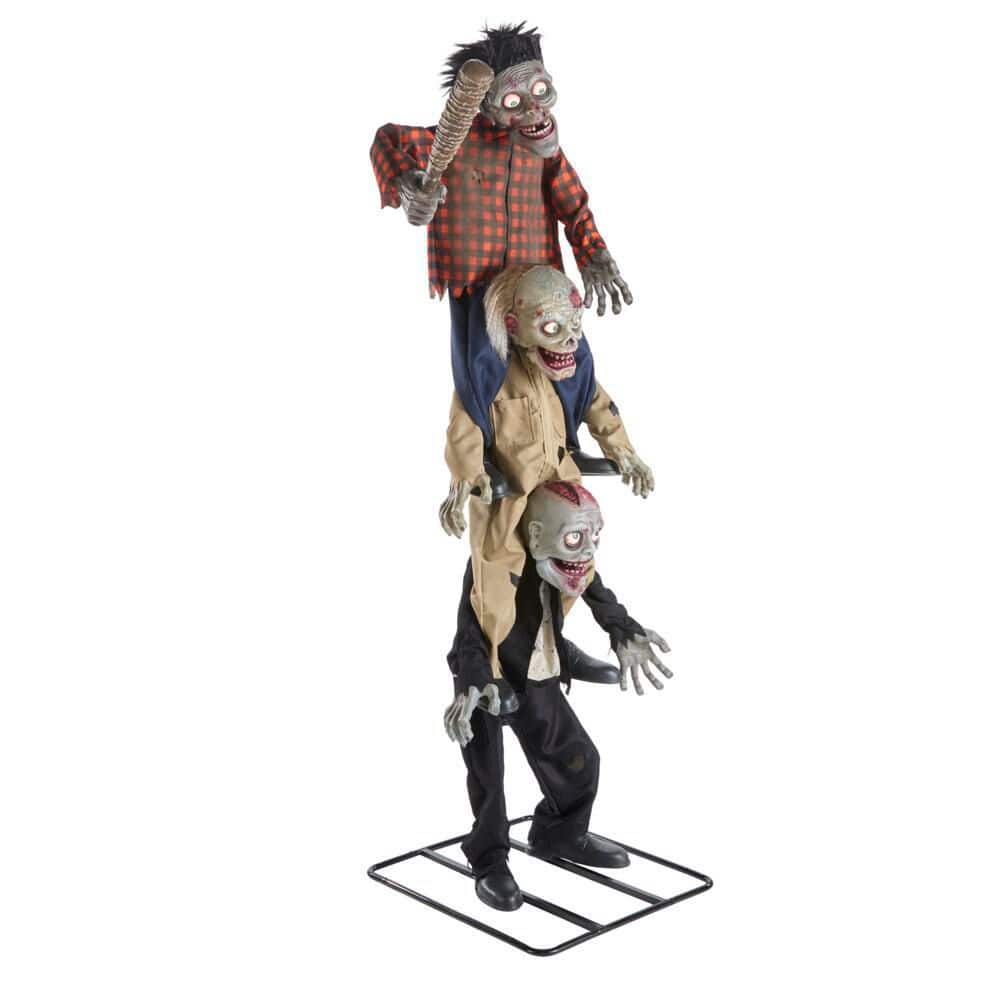 7.5ft Gruesome Grounds Zombie Trio Animatronic