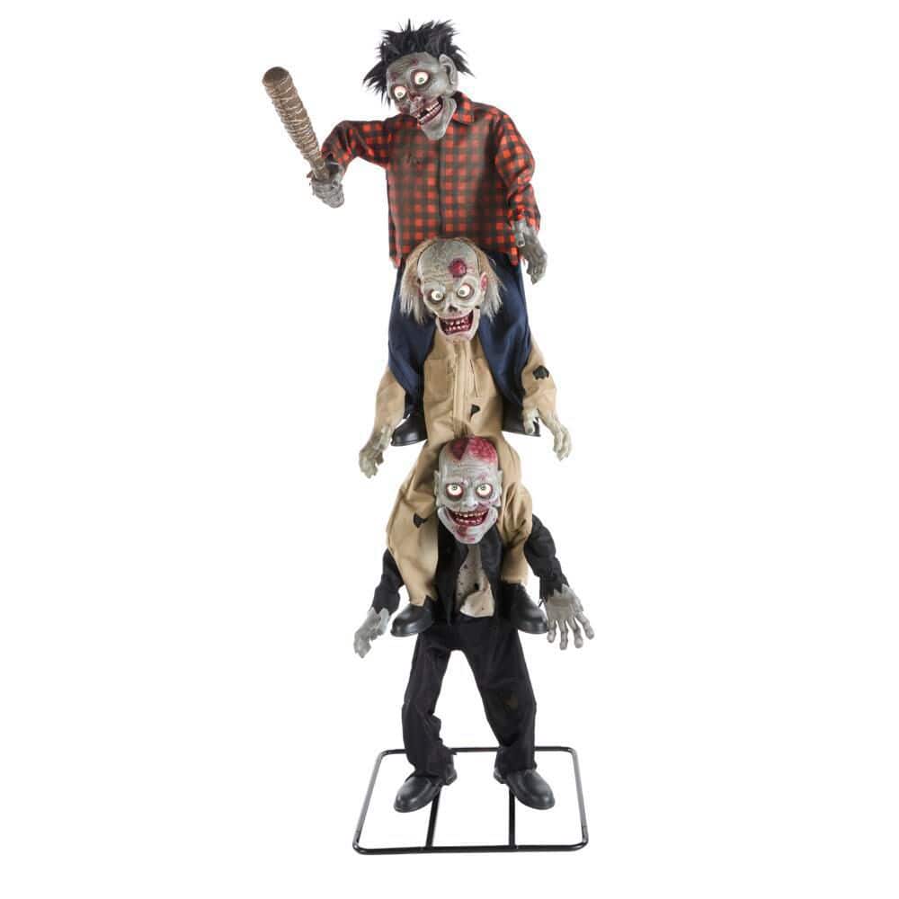 7.5ft Gruesome Grounds Zombie Trio Animatronic