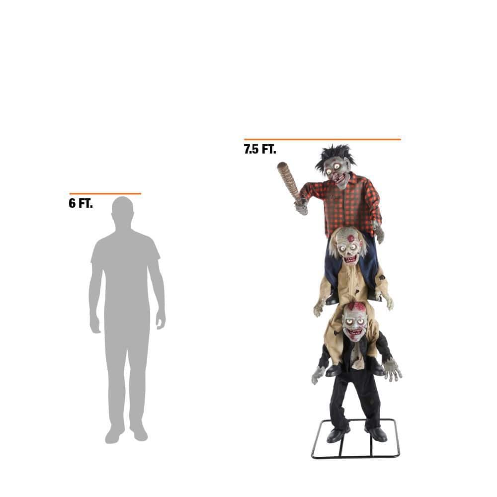 7.5ft Gruesome Grounds Zombie Trio Animatronic