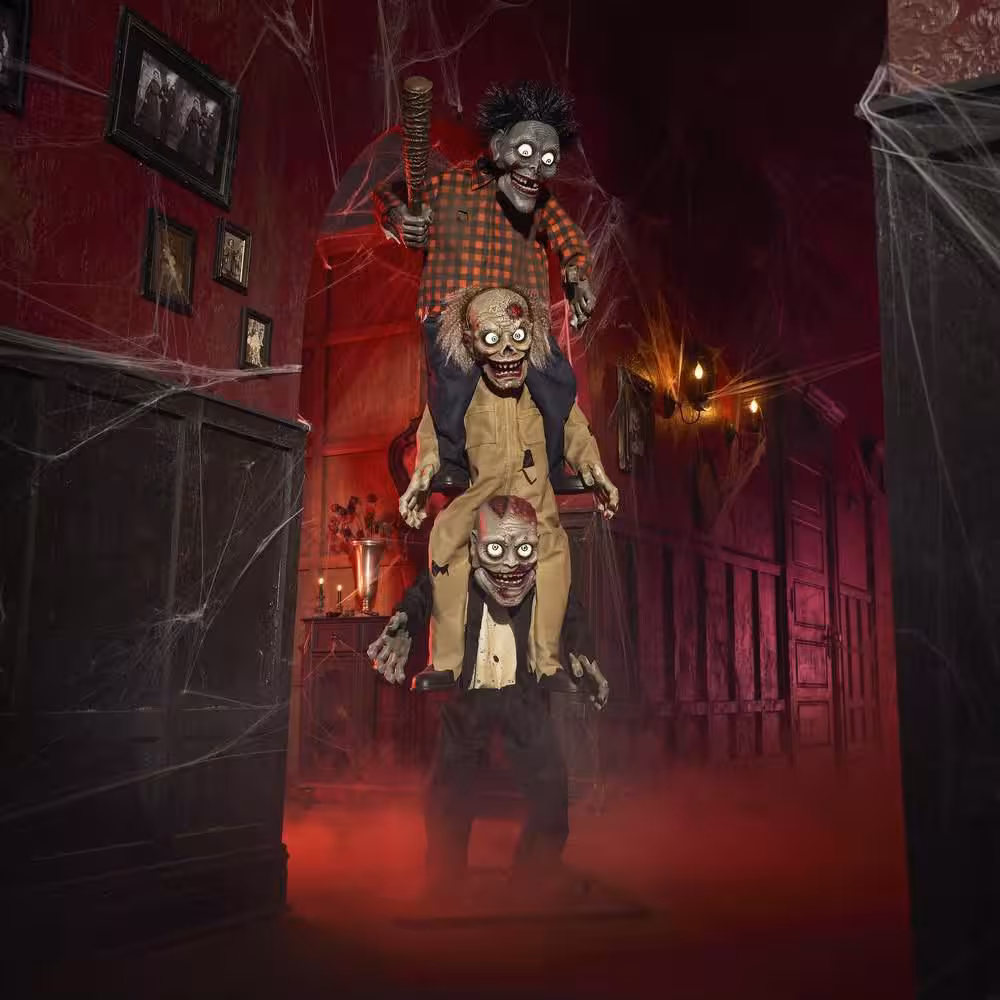 7.5ft Gruesome Grounds Zombie Trio Animatronic