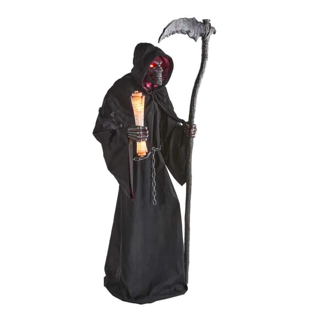 7.5ft Grave & Bones Fiery Reaper Animatronic