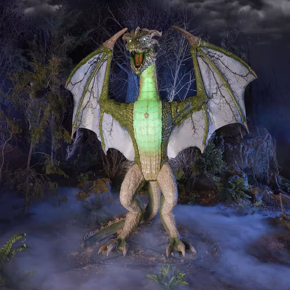 8ft Gruesome Grounds Wyvern Animatronic