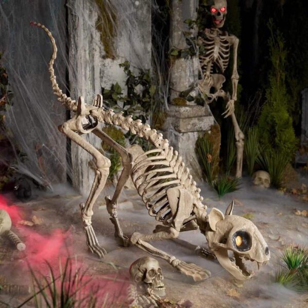 Home Depot Skelly's Cat - Skeleton Cat Animatronic