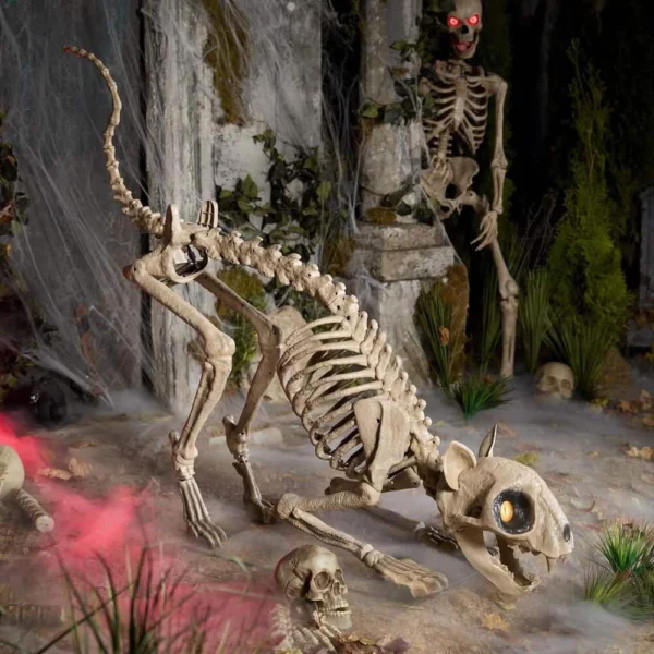 Home Depot Skelly's Cat - Skelett Katze Animatronic