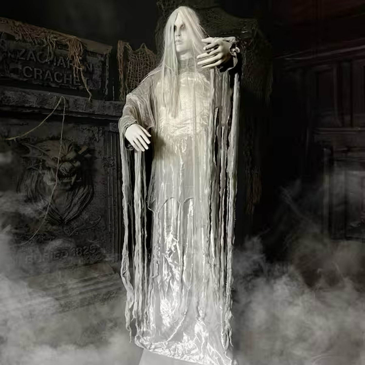 5ft Rising Ghost Woman Halloween Animatronic