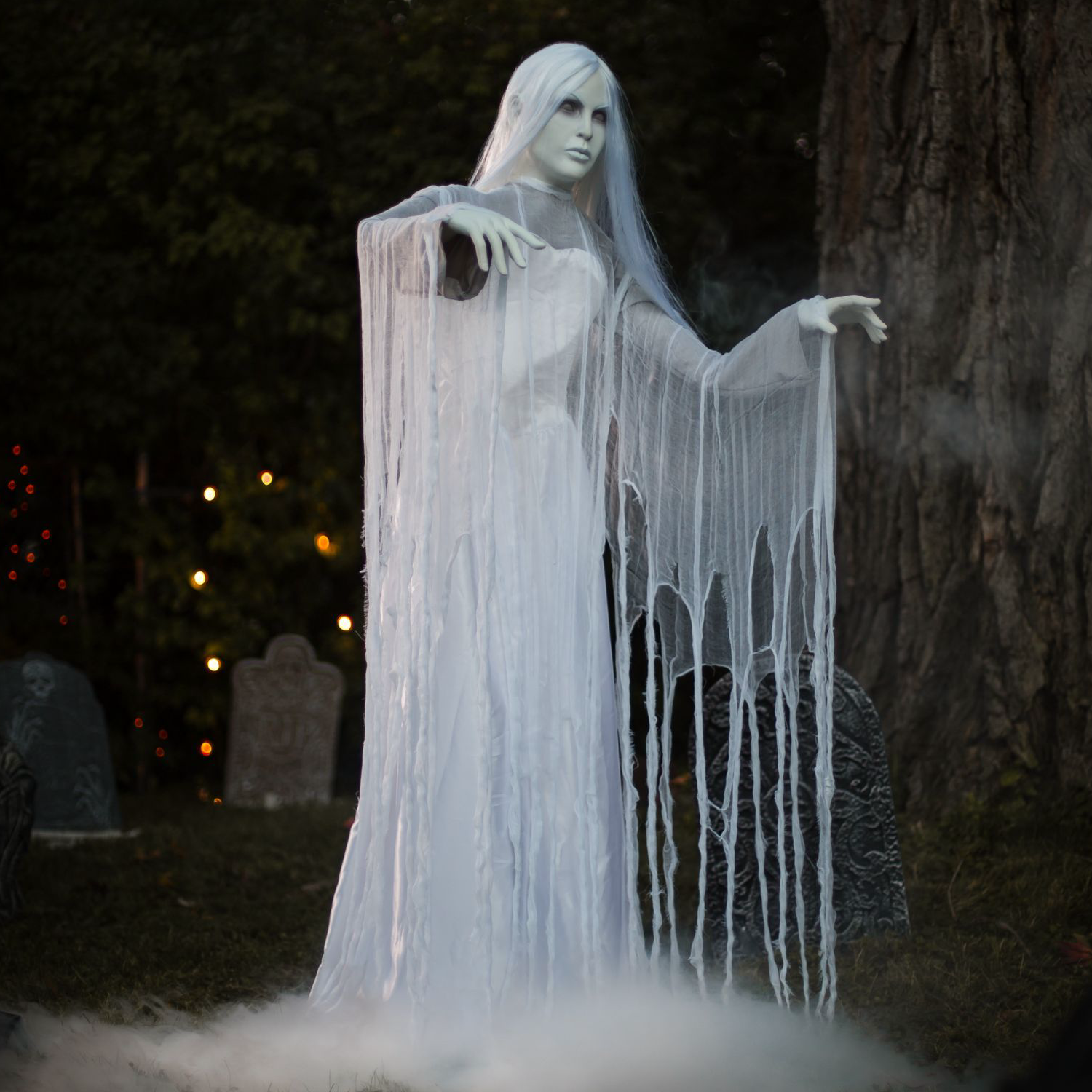 5ft Rising Ghost Woman Halloween Animatronic
