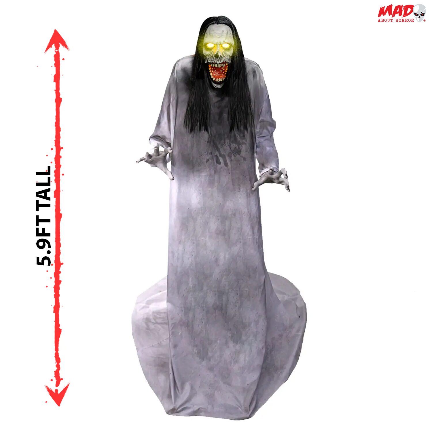 5.9ft Femme titubante animée accessoire d'Halloween