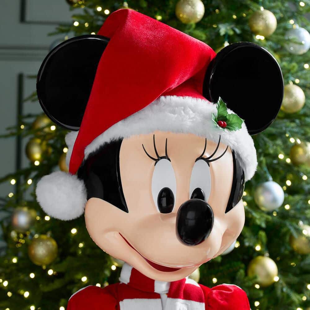 Disney 4ft Holiday Minnie Mouse Animatronic