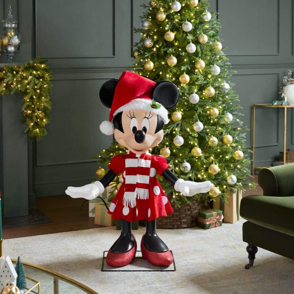 Disney 4ft Holiday Minnie Mouse Animatronic