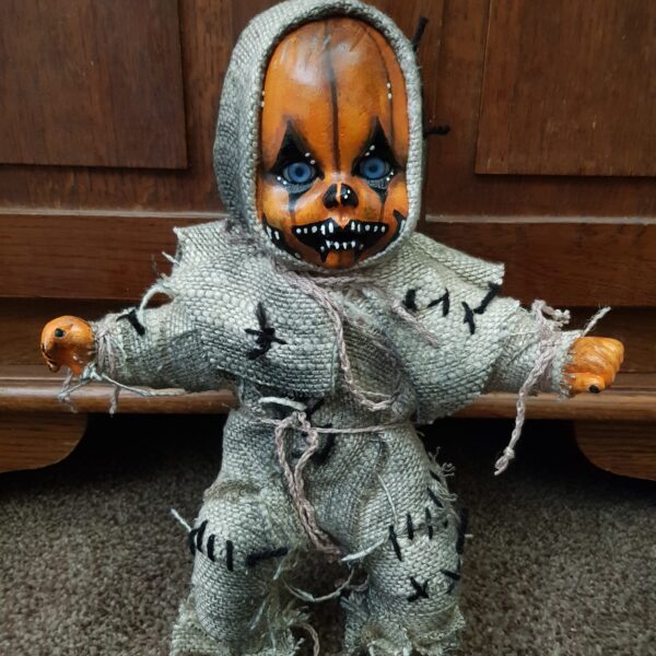 OOAK Scary Horror Doll - Pumpkin Buddy
