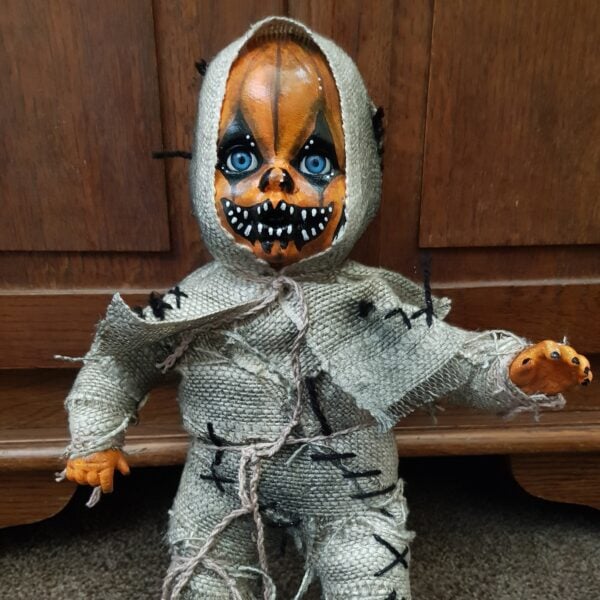 OOAK Scary Horror Doll - Creepy Pumpkin Pal