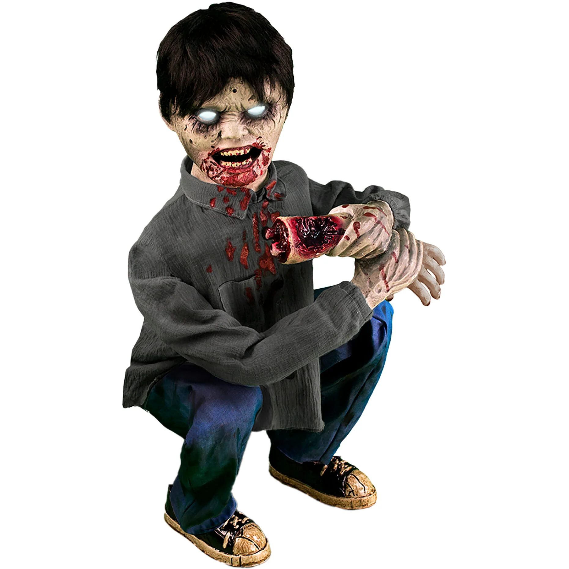 Limb Eating Zombie Boy Halloween Animatronic