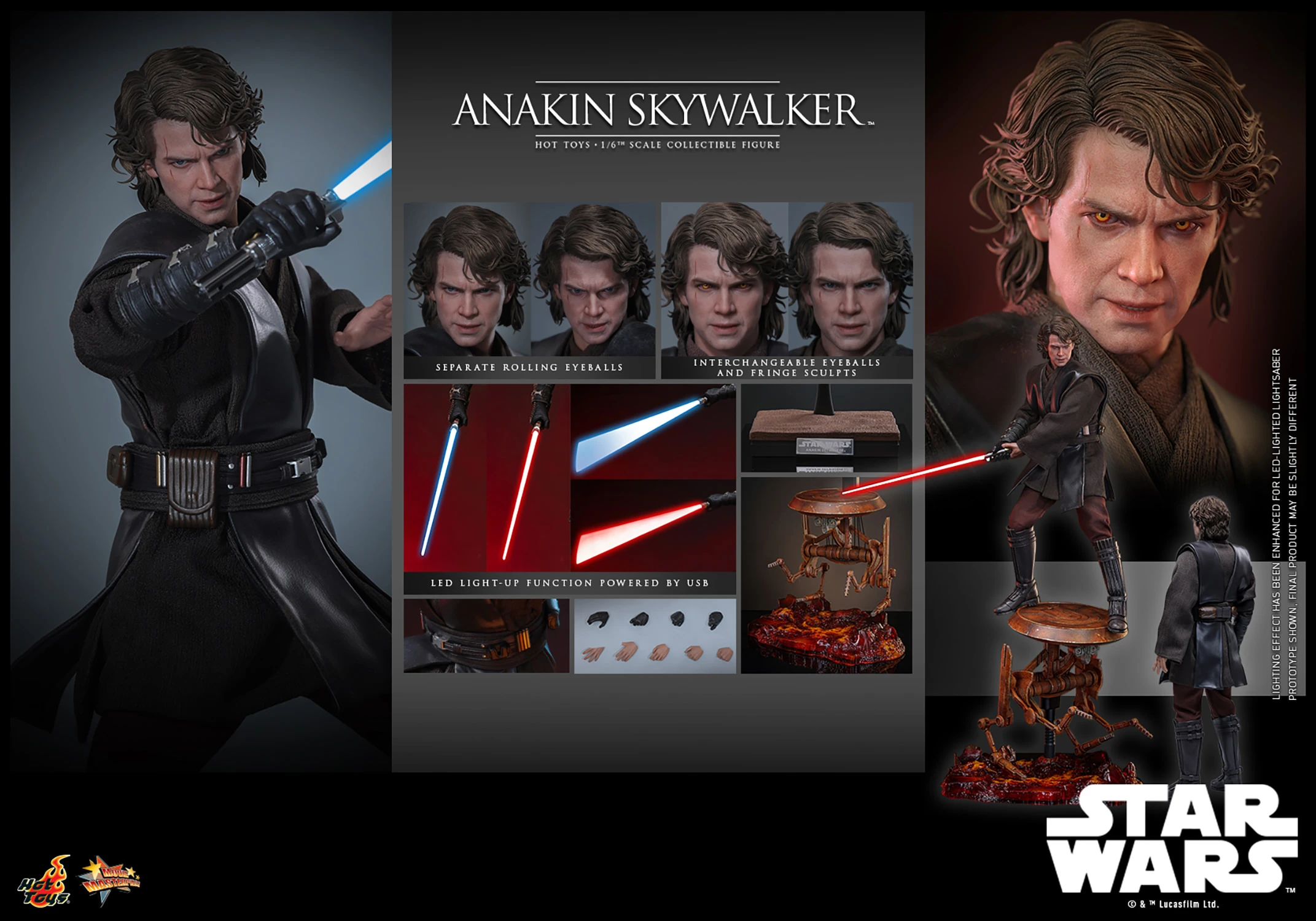 Hot Toys Star Wars Episode III: Revenge of the Sith - Anakin Skywalker 1/6 Scale Action Figure