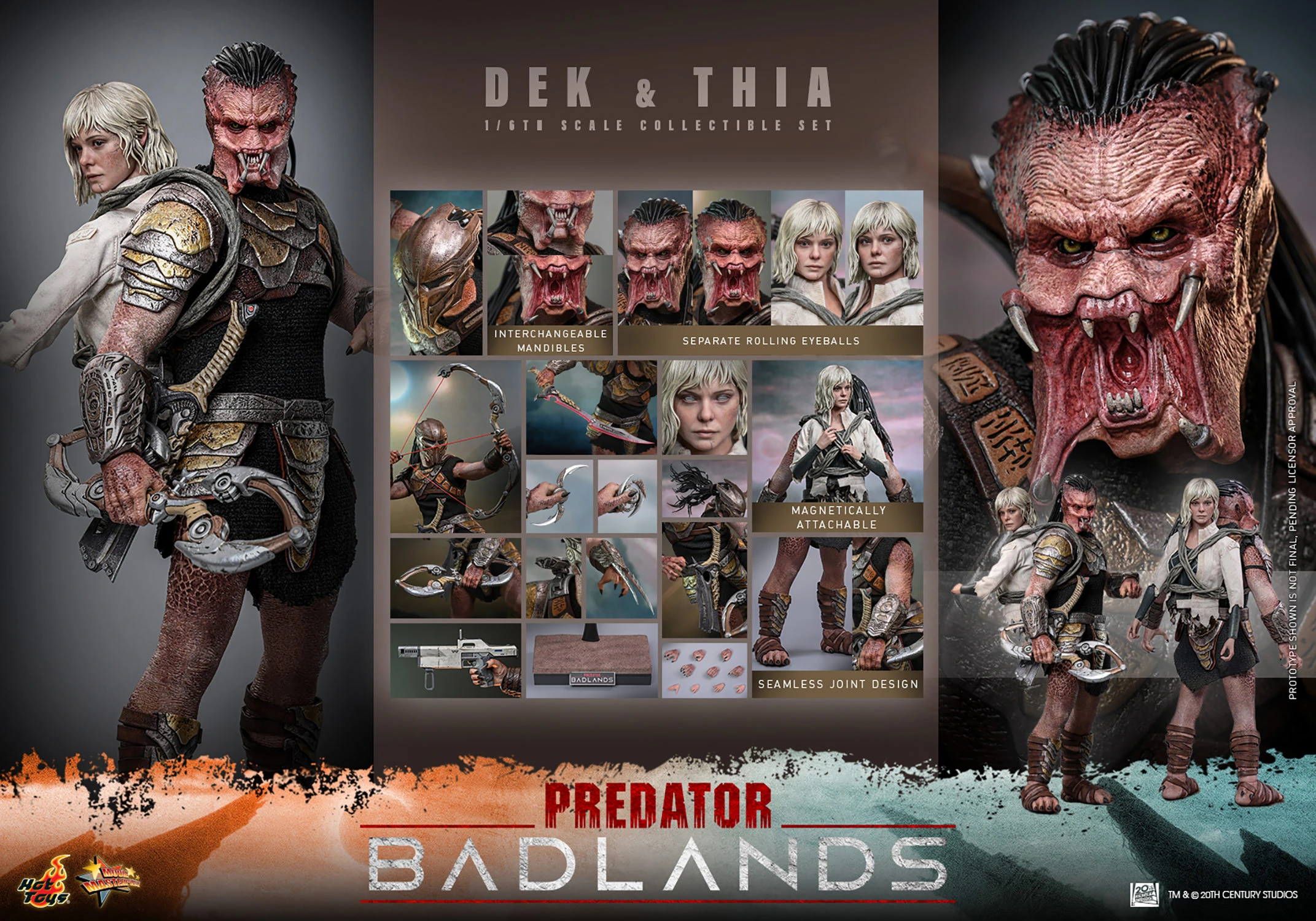 Hot Toys Predator Badlands - Dek and Thia 1/6 Scale Action Figure Set