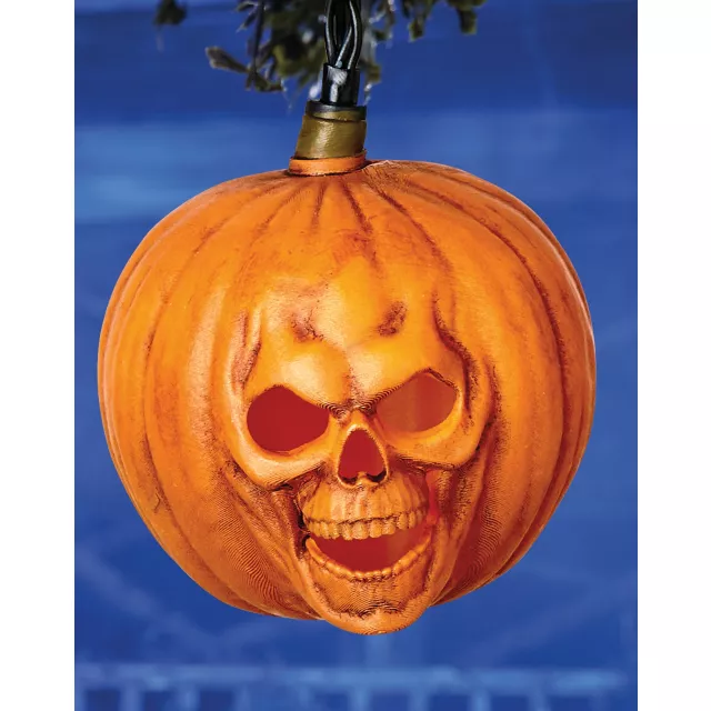 Halloween II Jack O' Lantern Skull Pumpkin String Lights (Spirit Halloween)