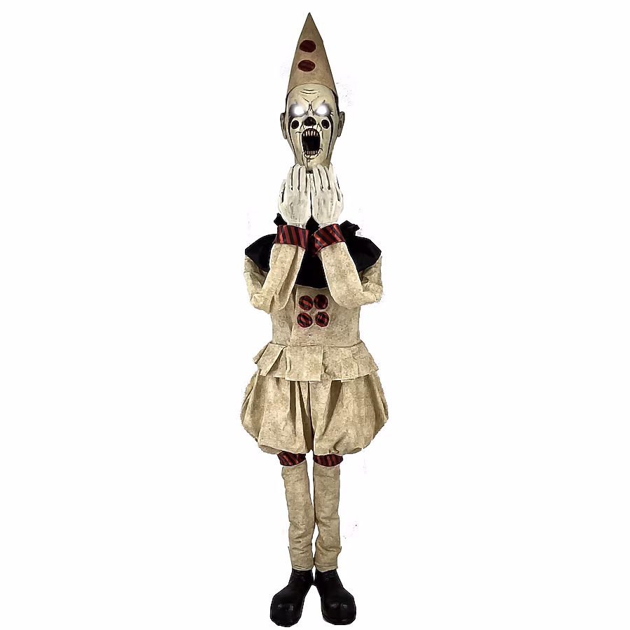 5ft Vintage Peek-A-Boo Clown Halloween Animatronic