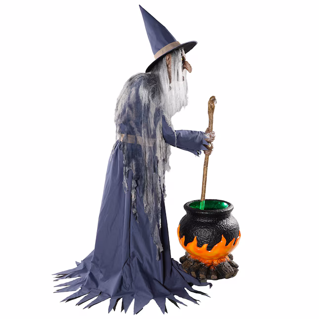 6ft Witch with Cauldron Halloween Animatronic