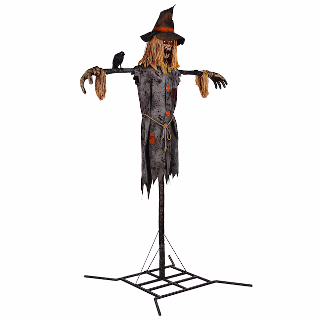 10.5ft Light Up Scarecrow Animated Prop