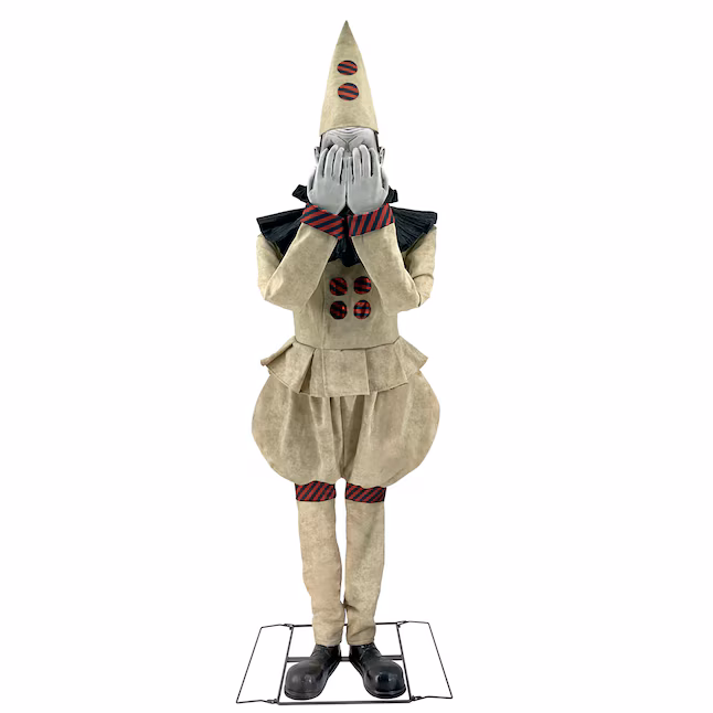5ft Vintage Peek-A-Boo Clown Halloween Animatronic