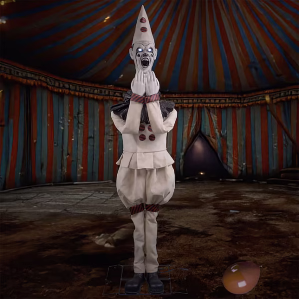 Animatronic 5ft Vintage Peek-A-Boo Clown Halloween