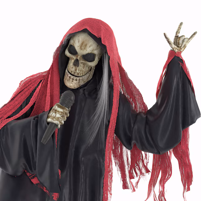 7ft Lighted Reaper Band Singer Halloween Animatronic