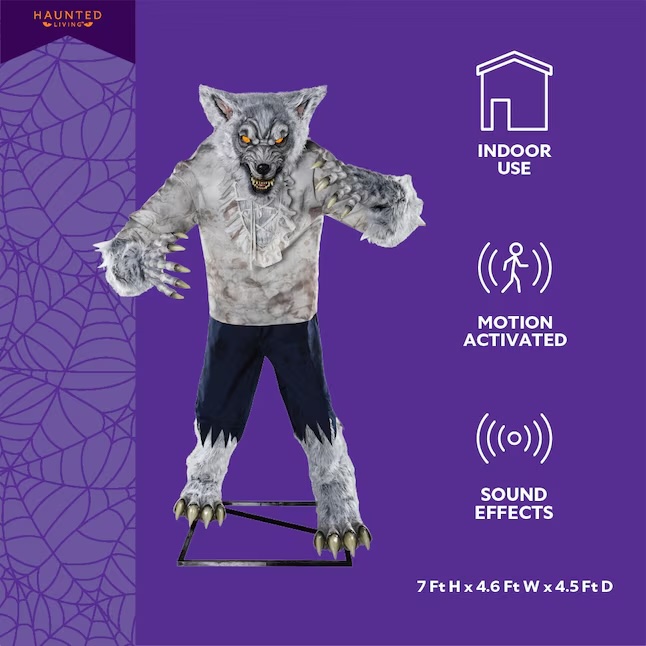 Loup-garou hurleur de sang de 7ft Prop animé
