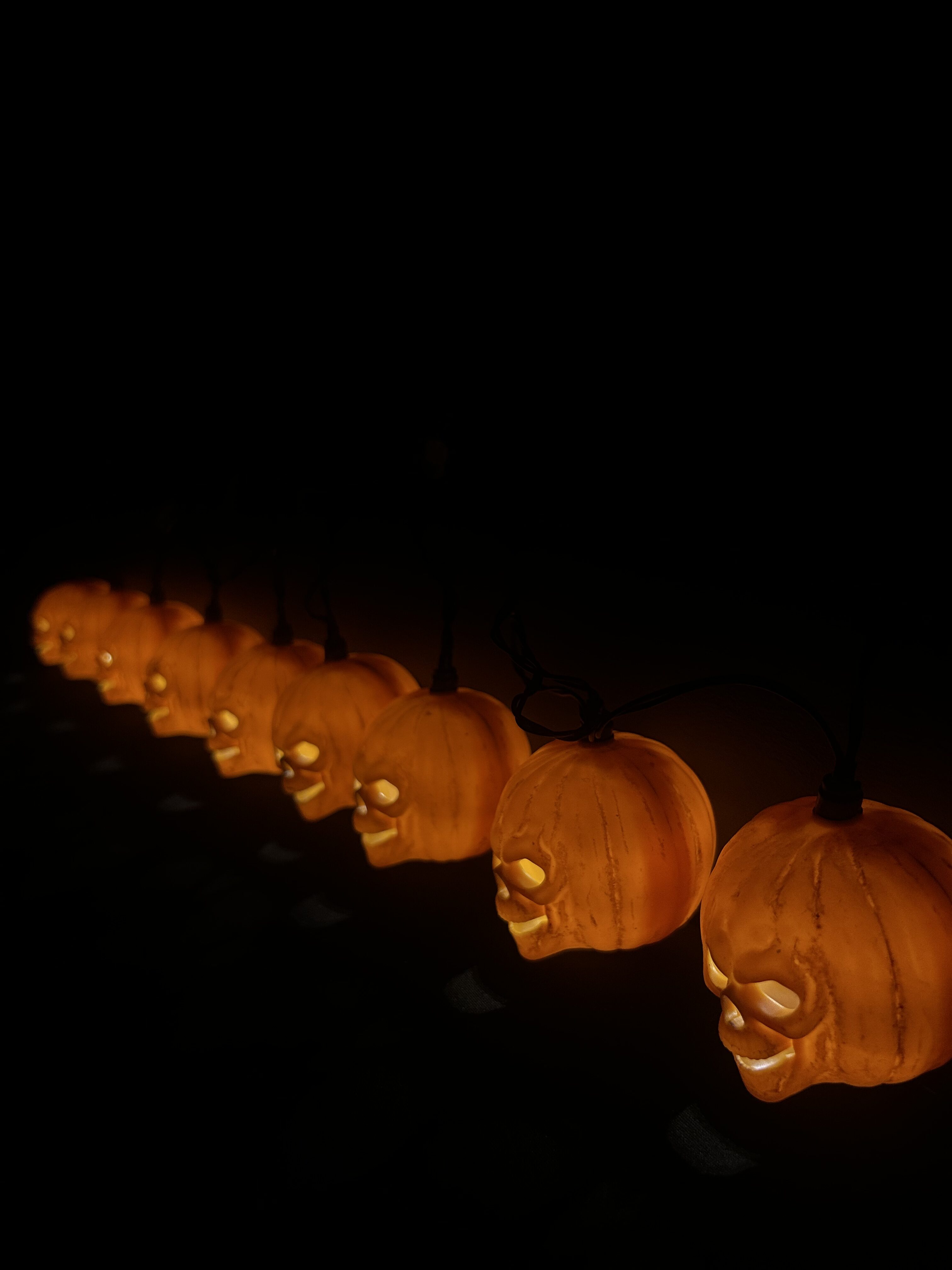 Halloween II Jack O' Lantern Skull Pumpkin String Lights (Spirit Halloween)