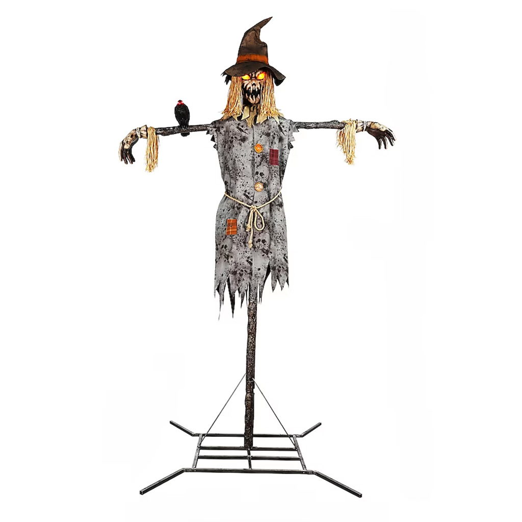 10.5ft Light Up Scarecrow Animated Prop