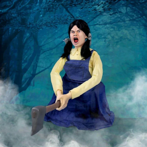 Axe Me Something Girl Halloween Animatronic