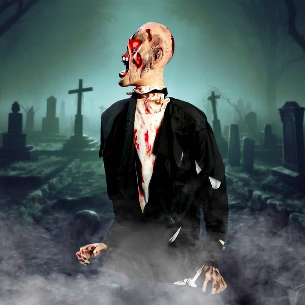 Damien Zombie Halloween Animated Prop