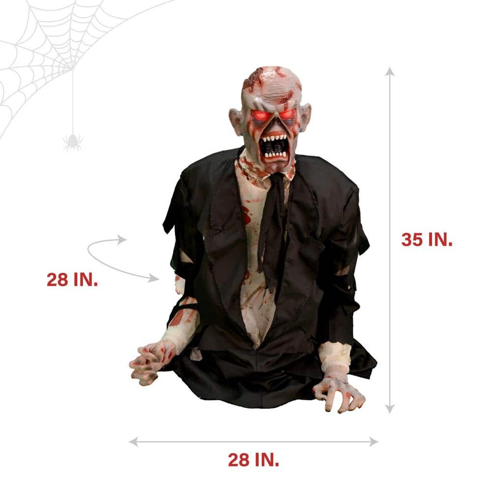 Damien Zombie Halloween Animated Prop