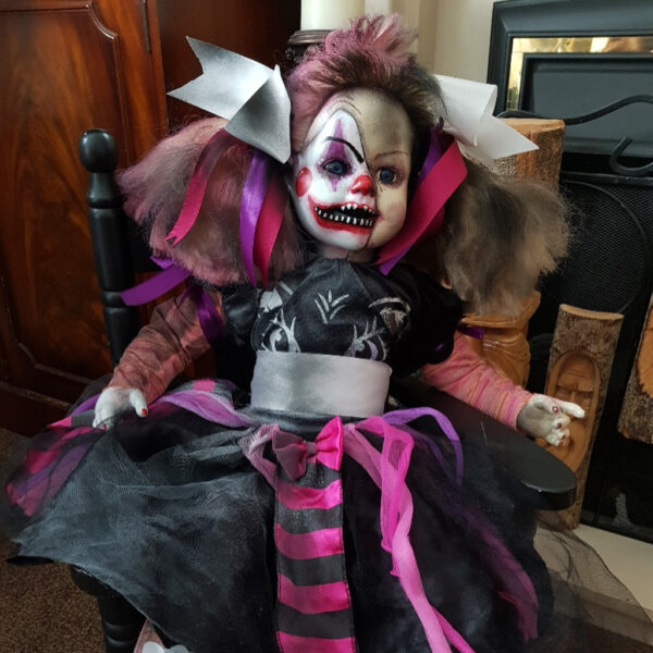 OOAK Scary Horror Doll - Half and Half Henrietta Clown