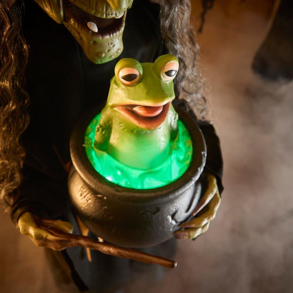 3ft Witch with Cauldron Halloween Animatronic