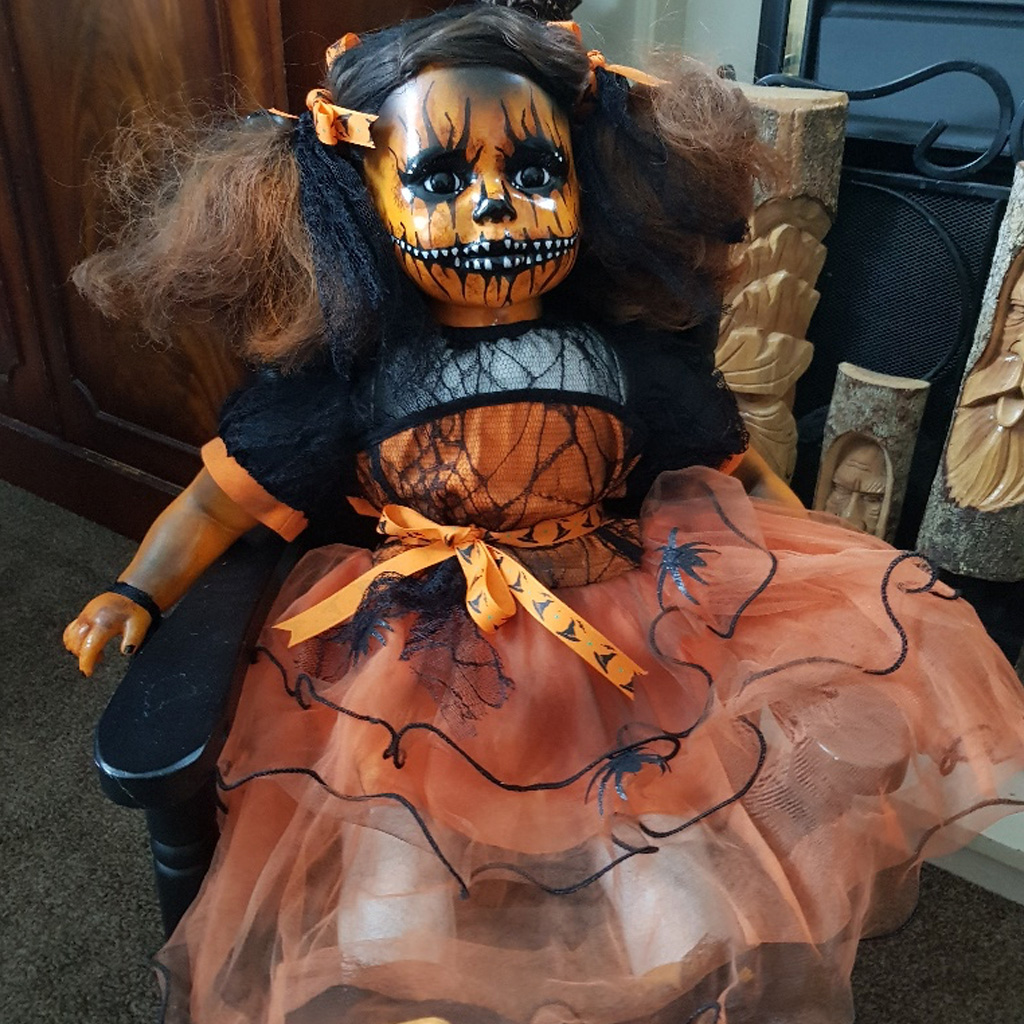 OOAK Scary Horror Doll - Pumpkin Patty