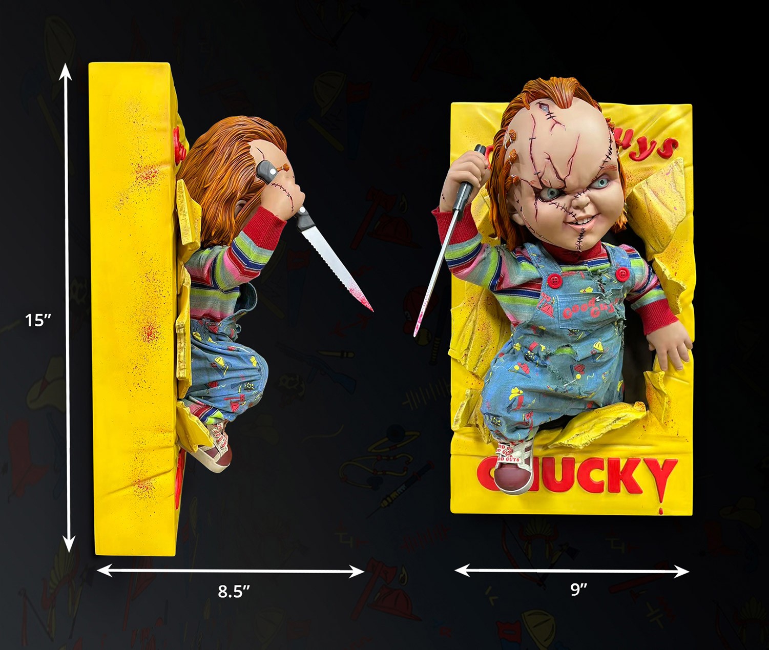 Hollywood Collectibles Bride of Chucky - Chucky Half Size Wall Sculpture