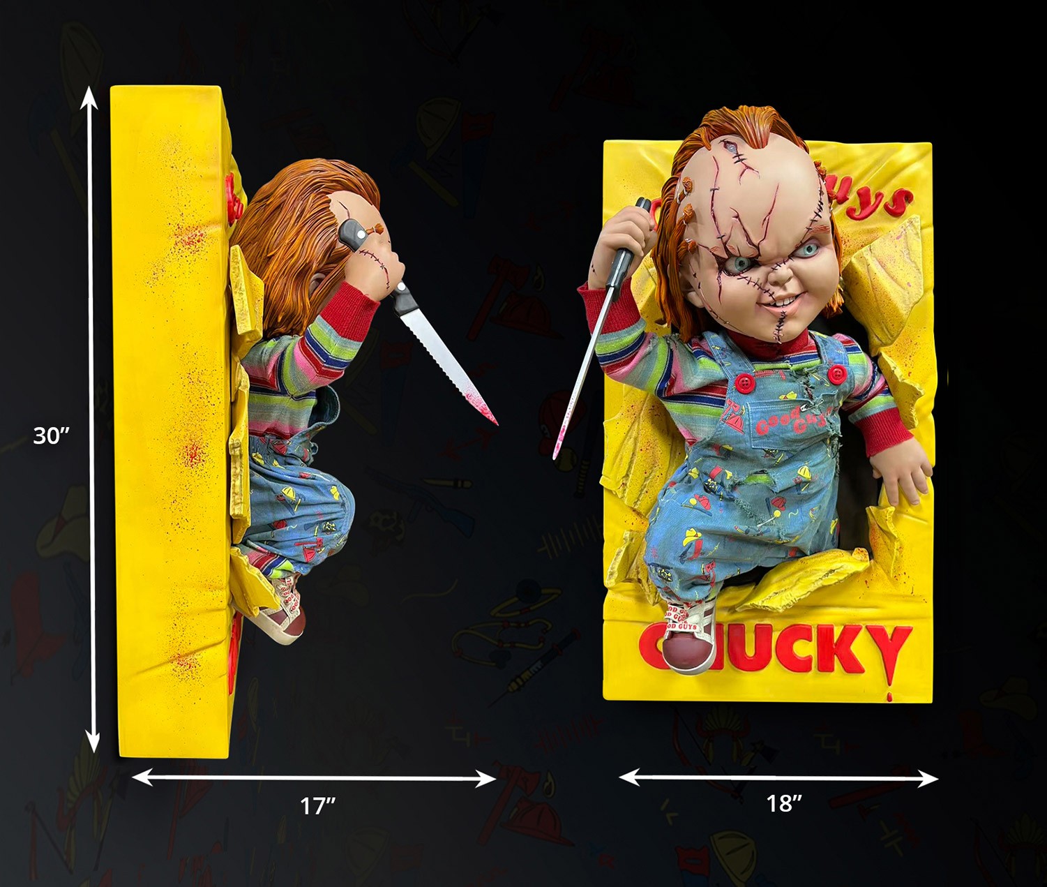 Hollywood Collectibles Bride of Chucky - Chucky Life Size Wall Sculpture