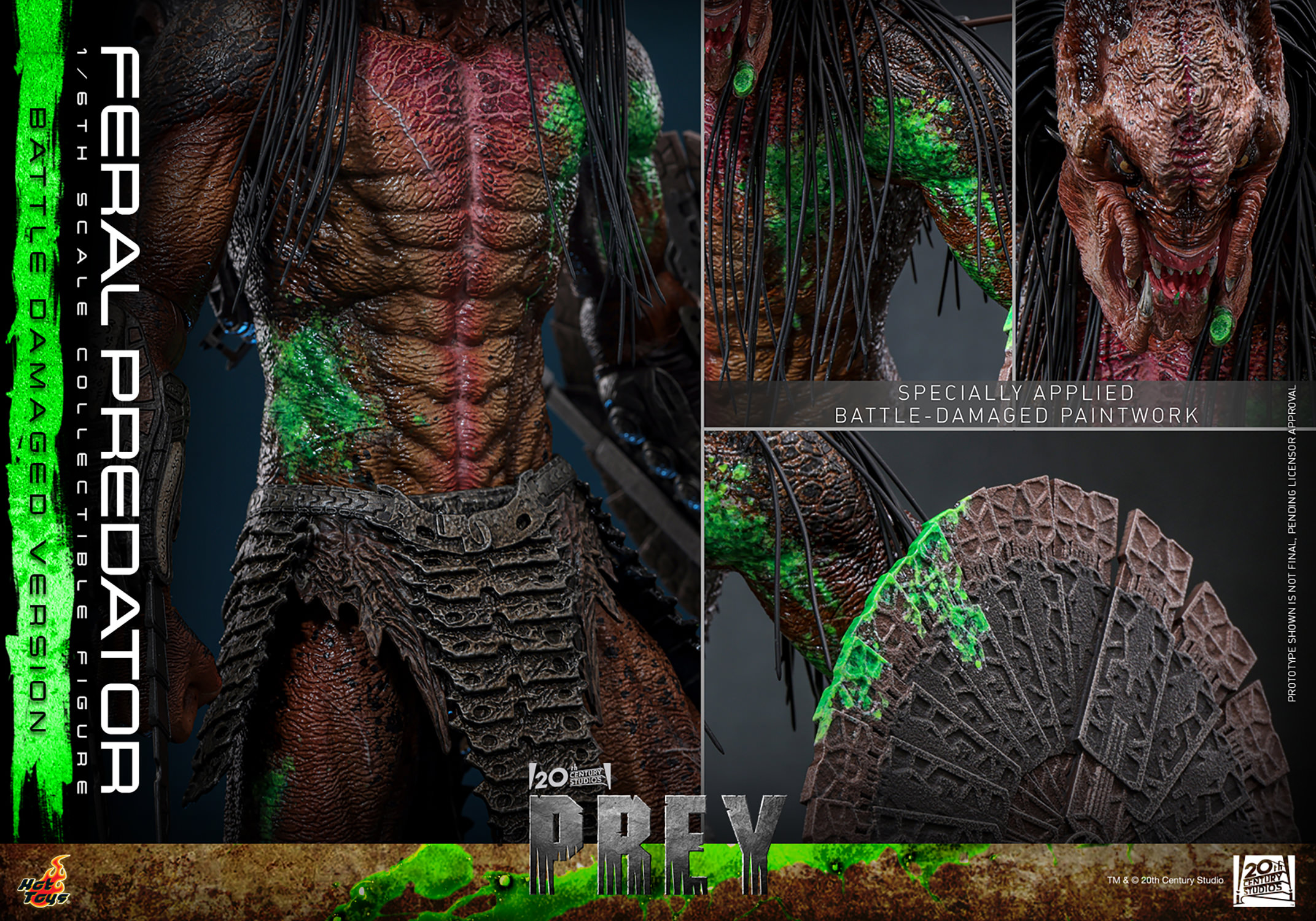 Hot Toys Prey - Feral Predator (Battle Damaged) 1/6 Scale Action Figure