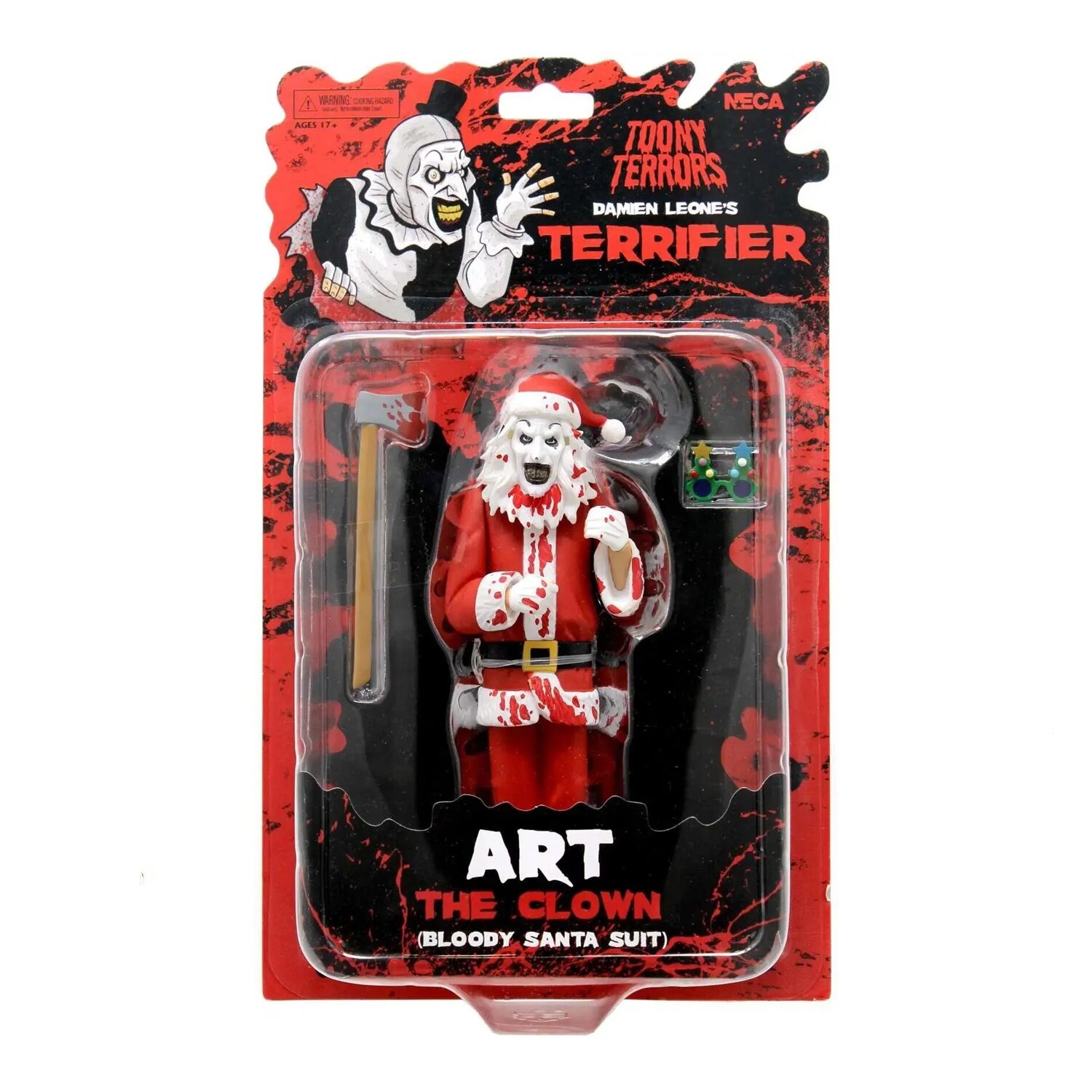 NECA Toony Terrors Terrifier - Art the Clown Santa Suit (Bloody Version) 6″ Scale Action Figure