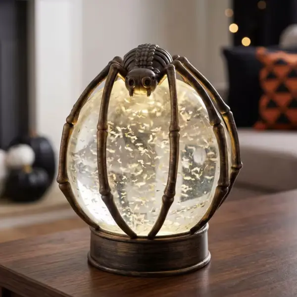 8" Moving Water Ball w/ LED spider Halloween Decoration
