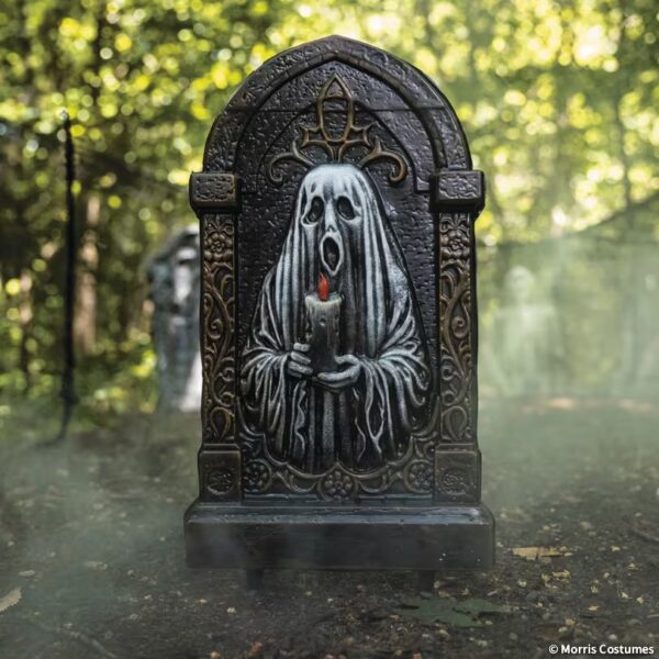21 Inch Tombstone with Ghost Decoration